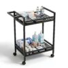 2-Tire Medical Trolley (Black)