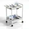 2-Tire Medical Trolley (White)