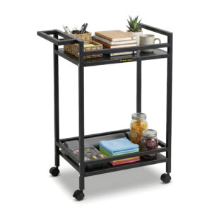 Gemini_Generated_Image_oxxp3woxxp3woxxp (1) copy 2-tire Multipurpose Metal Rolling Trolley (Black)