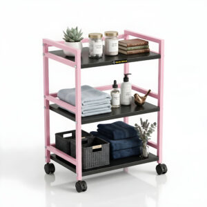 Gemini_Generated_Image_qltmonqltmonqltm (1) copy Multipurpose Metal Rolling Trolley (Pink Black)