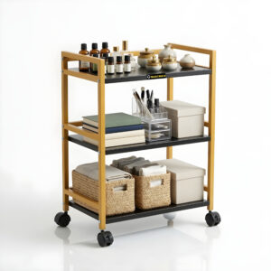 Gemini_Generated_Image_tey6jetey6jetey6 (1) copy Multipurpose Metal Rolling Trolley (Golden Black)