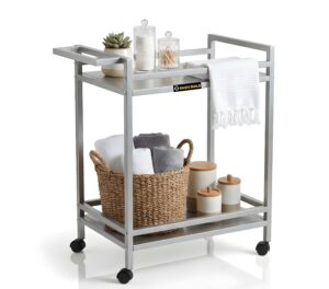 Gemini_Generated_Image_u268wru268wru268 (1) copy 2-tire Multipurpose Metal Rolling Trolley (Silver)